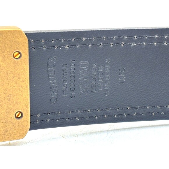 Daniel Cremieux Reversible Leather Belt Tan/Black Double Stitched Size 32/80 EUC - Picture 6 of 14